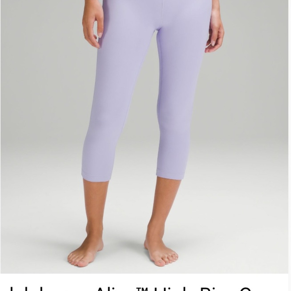 Lululemon Lavender High-Rise Cropped Leggings